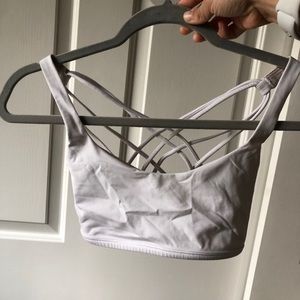 White lulu lemon sports bra